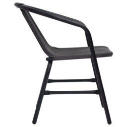 Berkfield Garden Chairs 4 Pcs Plastic Rattan And Steel 110 Kg - thumbnail 4