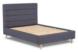 Divan Base Direct Viva Paneled Fabric Bed Bed Base Only 4Ft Small Double- Opera Ink - thumbnail 2