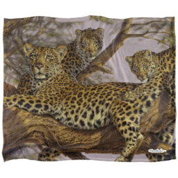 Wild Wings Family Silky Tree Supersoft Blanket Yellow/black/brown (One Size)