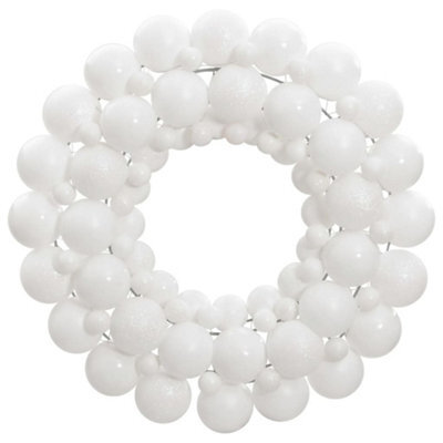 Berkfield Christmas Wreath White 45 Cm Polystyrene - image 1