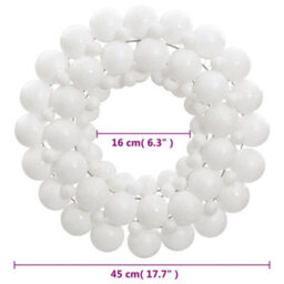 Berkfield Christmas Wreath White 45 Cm Polystyrene - thumbnail 4