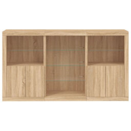 Berkfield Sideboard With Led Lights Sonoma Oak 181.5X37X100 Cm - thumbnail 6