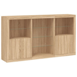 Berkfield Sideboard With Led Lights Sonoma Oak 181.5X37X100 Cm - thumbnail 3