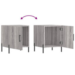 Berkfield Bedside Cabinets 2 Pcs Grey Sonoma 40X40X50 Cm Engineered Wood - thumbnail 9