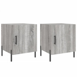 Berkfield Bedside Cabinets 2 Pcs Grey Sonoma 40X40X50 Cm Engineered Wood - thumbnail 2