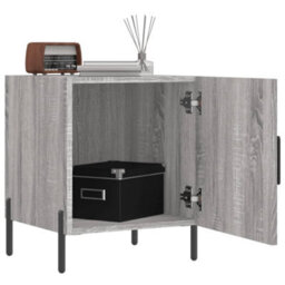 Berkfield Bedside Cabinets 2 Pcs Grey Sonoma 40X40X50 Cm Engineered Wood - thumbnail 3