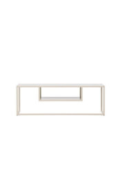Modern Minimalist Tv Stand - Beige - Metal Tv Stand/ Storage -  L120Xd40Xh40Cm - thumbnail 4