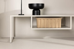 Modern Minimalist Tv Stand - Beige - Metal Tv Stand/ Storage -  L120Xd40Xh40Cm - thumbnail 2