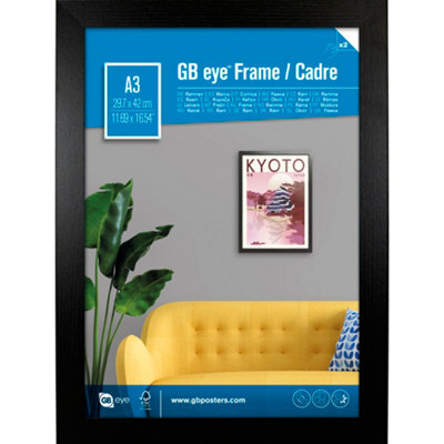 Gb Eye Contemporary Wooden Black Picture Frame - A3 - 29.7 X 42Cm - image 1