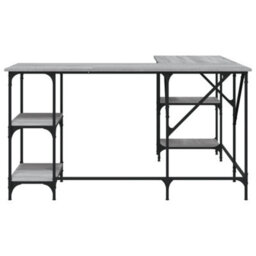 Berkfield Desk Grey Sonoma 139X139X75 Cm Engineered Wood - thumbnail 4