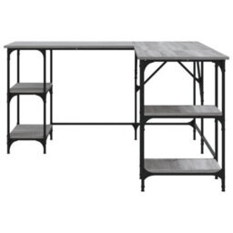 Berkfield Desk Grey Sonoma 139X139X75 Cm Engineered Wood - thumbnail 5