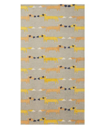 Beliani Fox Home Grey Area Rug 80 X 150 Cm - Low Pile Fox Print For Kids' Rooms - thumbnail 1