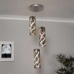 Pagazzi Lighting Pagazzi Demeter Led Smoked Glass Cluster Pendant - thumbnail 1