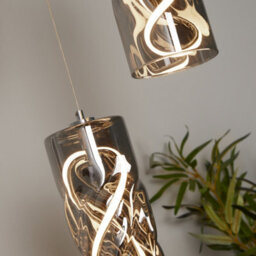 Pagazzi Lighting Pagazzi Demeter Led Smoked Glass Cluster Pendant - thumbnail 2