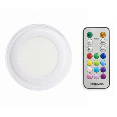Vivo Technologies 14Cm Led Colour Changing Push Light Remote Control Night Lamp Wall Caravan - 1 Pack
