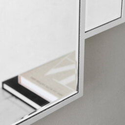 Furniturebox Uk Deco Large 1920S Inspired Art Deco Silver Framed Wall Mirror - thumbnail 6