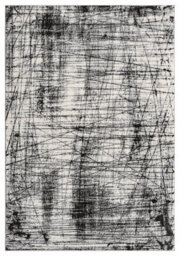 Obsidian Modern Low Pile Area Rug - Oblique Abstract Design Grey 60Cm X 220Cm - thumbnail 2