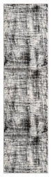 Obsidian Modern Low Pile Area Rug - Oblique Abstract Design Grey 60Cm X 220Cm - thumbnail 1