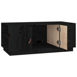 Berkfield Coffee Table Black 100X50X41 Cm Solid Wood Pine - thumbnail 7