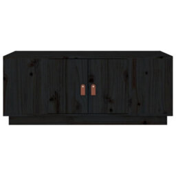 Berkfield Coffee Table Black 100X50X41 Cm Solid Wood Pine - thumbnail 6