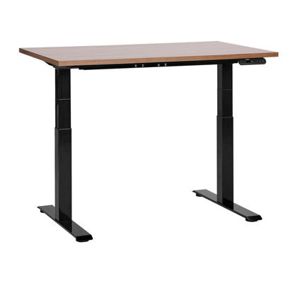Beliani Electric Adjustable Standing Desk Destines Brown/ Black 120 Cm 72 Cm - image 1