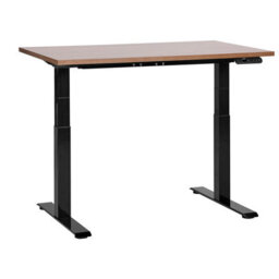 Beliani Electric Adjustable Standing Desk Destines 120 Cm 72 Cm Brown/ Black