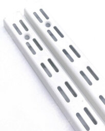 Afit White Twin Slot Uprights 170mm - Pack Of 2 - 32mm Twin Slot Adjustable Wall Shelving
