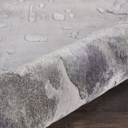 Silver Wool Handmade Luxurious Modern Abstract Optical/ (3D) Rug For Living Room And Bedroom-114Cm X 175Cm - thumbnail 6