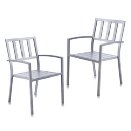 Alfresia Aluminium Garden Bistro Table And Chairs Set With Square Table - thumbnail 7
