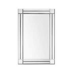 Orsina Luxe Bevelled Edge Wall Mirror, Full Size Rectangular Mirror With Mdf Back, Large Mirror For Wall Mounting
