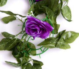 Best Artificial 7Ft Purple Silk Rose Garland Decoration - Perfect From Home, Office Or Events - thumbnail 9