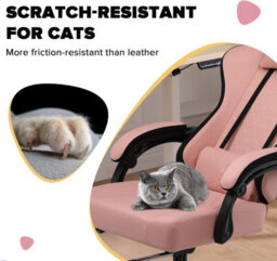 Gtplayer Fabric Gaming Chair With Footrest, Ergonomic Computer Desk Chair With Pocket Spring Cushion Heavy Duty Wide Pc Chair - thumbnail 7