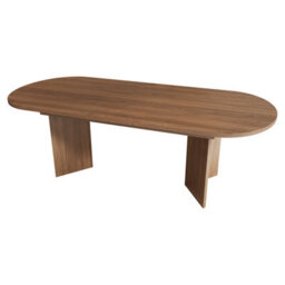 Btm Extendable Dining Table 160 200X90Cm, Seats 6 8, Rounded Corners, Thick Top, Walnut - thumbnail 8