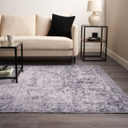 Ohs Vintage Rug Large Living Room For Bedroom Floor Area, Grey - 80 X 150Cm - thumbnail 2