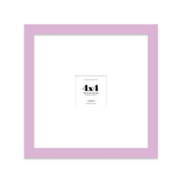 "4X4"" Lilac Picture Frame - 4X4"" Square Frame With 1X1"" Mount For 4X4""/1X1"" Pictures Luxurious Style Frame For Home Décor, 1 Pack" - thumbnail 1