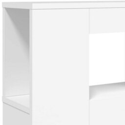 Berkfield Led Headboard White 220X18.5X103.5 Cm Engineered Wood - thumbnail 9