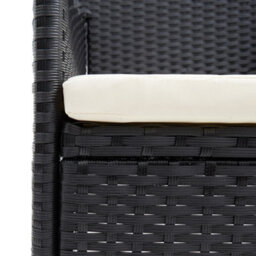 Vidaxl Garden Dining Chairs 4 Pcs Poly Rattan Black - thumbnail 7