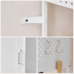 White Bathroom Corner Storage Cabinet Cupboard Organiser - thumbnail 4