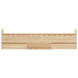 Berkfield Bed Frame With Headboard And Footboard Sonoma Oak 75X190 Cm - thumbnail 7