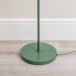 Valuelights Stassi Forest Green Single Stem Standing Floor Lamp With Dome Lampshade - Led Bulb Included - thumbnail 3
