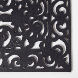 Homescapes Black Wrought Iron Effect Parisian Rubber Doormat 70 X 45 Cm - thumbnail 4