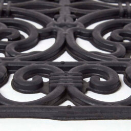 Homescapes Black Wrought Iron Effect Parisian Rubber Doormat 70 X 45 Cm - thumbnail 3