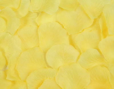Best Artificial Silk Rose Petals / Pale Yellow - image 1