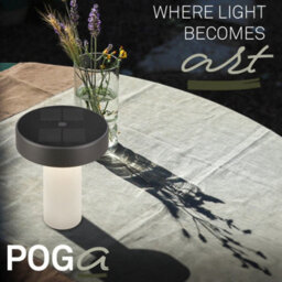 Briloner Solar Table Lamp Rechargeable Garden Light Dimmable Outdoor Camping Light Touch Control Off White Anthracite - thumbnail 3