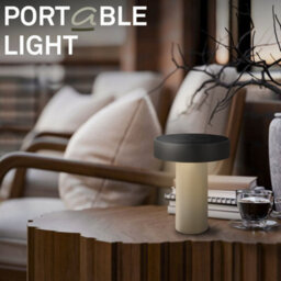 Briloner Solar Table Lamp Rechargeable Garden Light Dimmable Outdoor Camping Light Touch Control Off White Anthracite - thumbnail 4