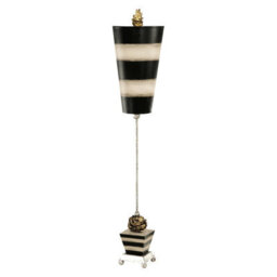 Elegant Silver Leaf Table Lamp With Taupe And Black Design - Led E27 60W - thumbnail 1
