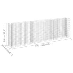 Berkfield Gabion Raised Bed Galvanised Steel 270X30X90 Cm - thumbnail 7