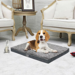 Pet Bed With Charcoal Infused Memory Foam - Dog Or Cat Orthopaedic Mattress With Zipped Cover & Anti-Slip Bottom - Medium - thumbnail 3