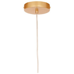 Orsina Bell-Shaped Pendant Light With Gold Finish, Laser-Cut Iron Shade Ceiling Light, Light Refracting Pendant - thumbnail 5