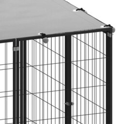 Vidaxl Dog Kennel Black 110X110X110 Cm Steel - thumbnail 5